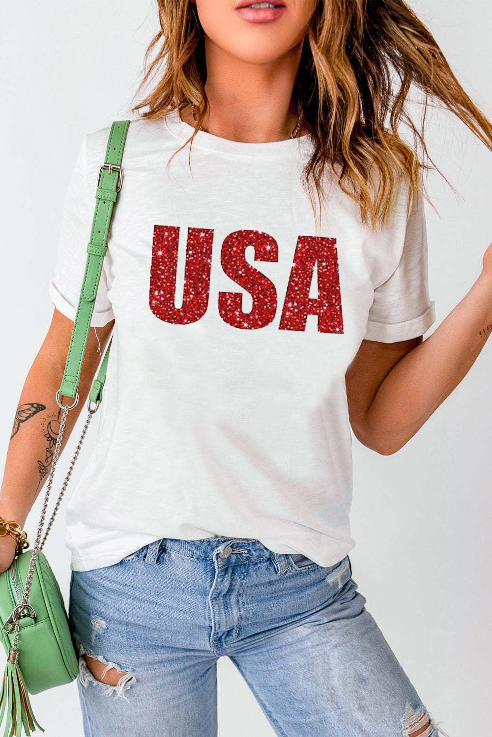 USA Round Neck Tee