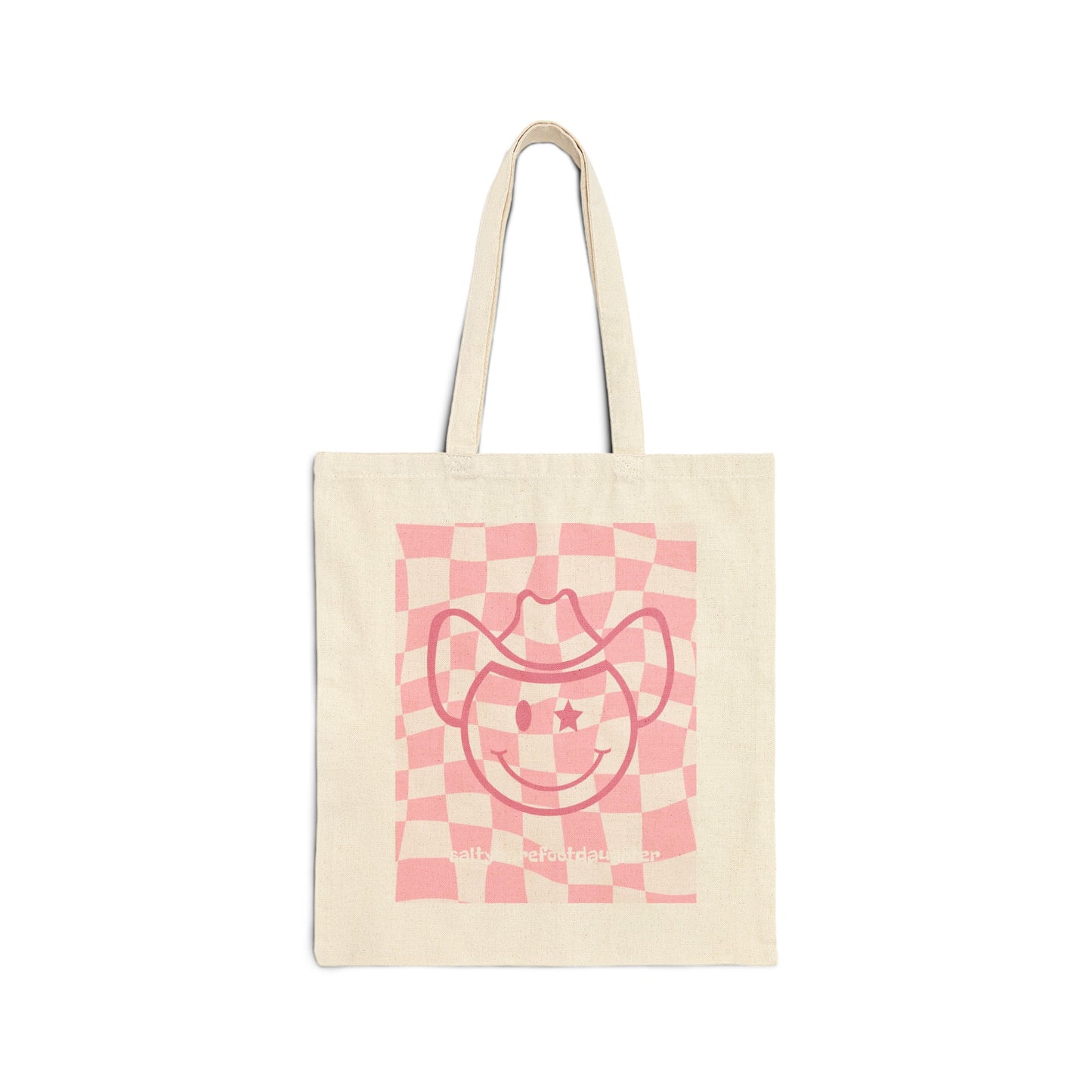 Preppy Happy Travels Cotton Canvas Tote