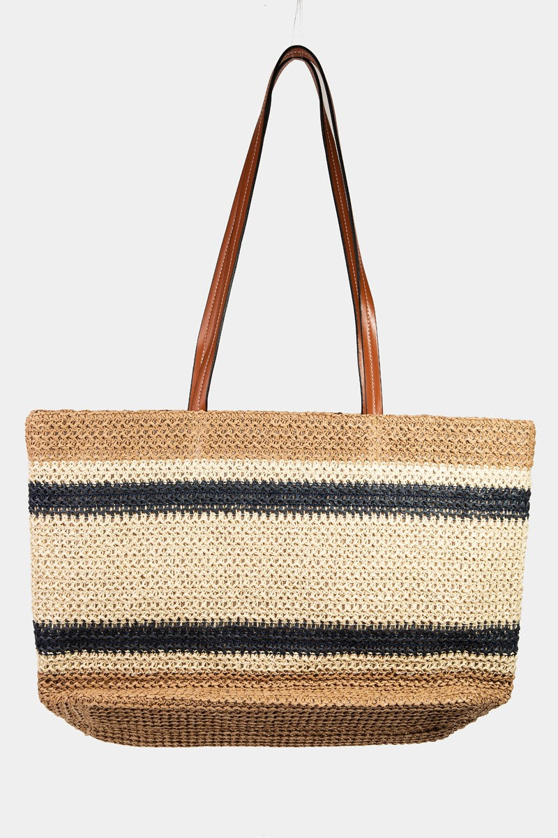 Hello Weekend Striped Tote