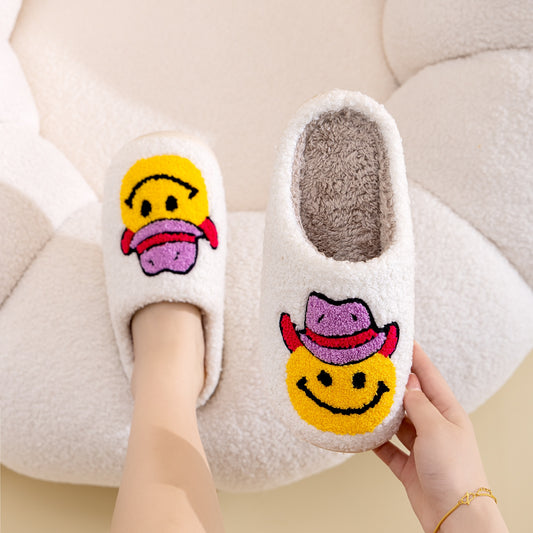 Cowgirl Paige Smiley Face Slippers