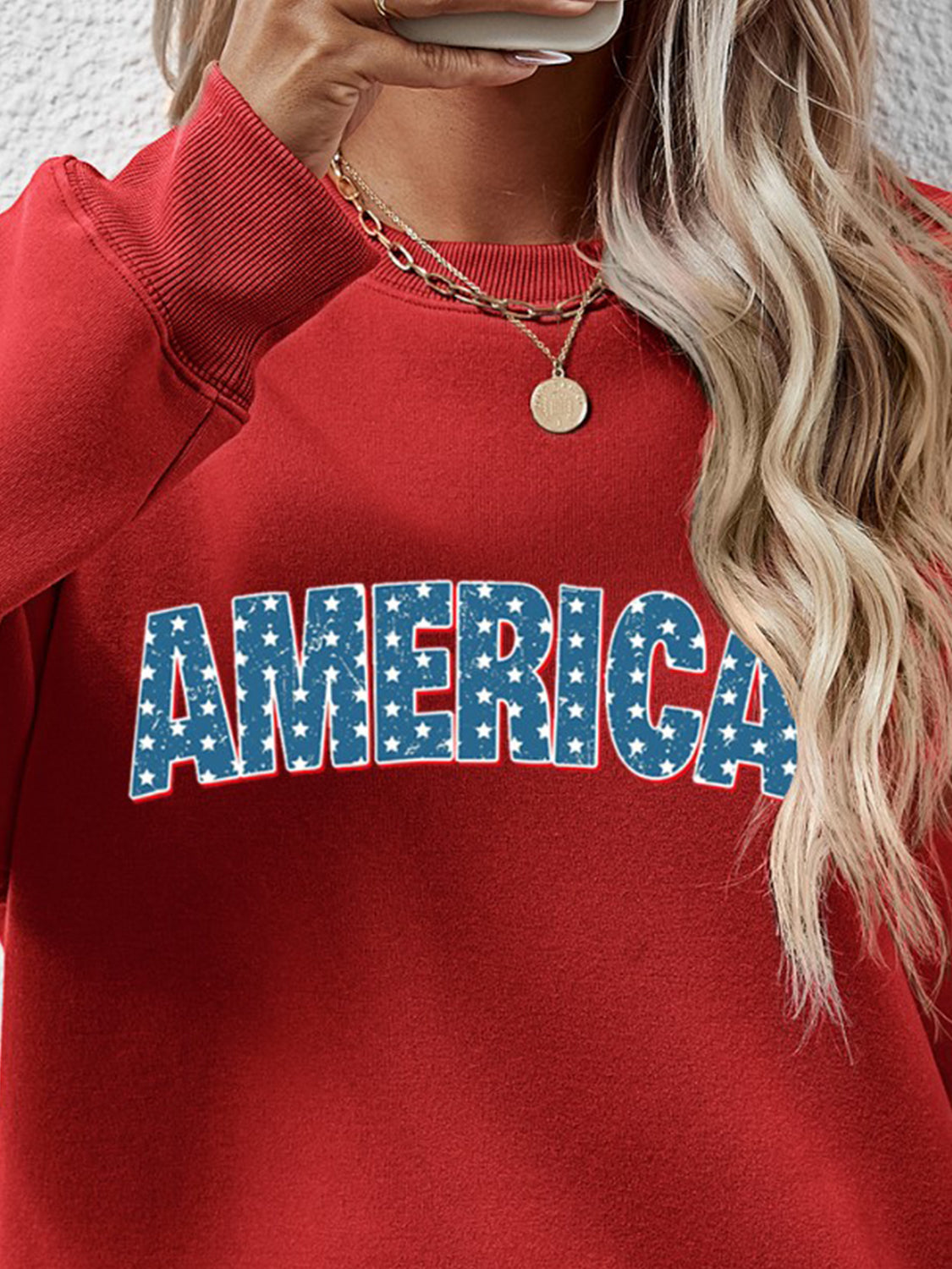 AMERICA Dropped Shoulder Sweatshirt