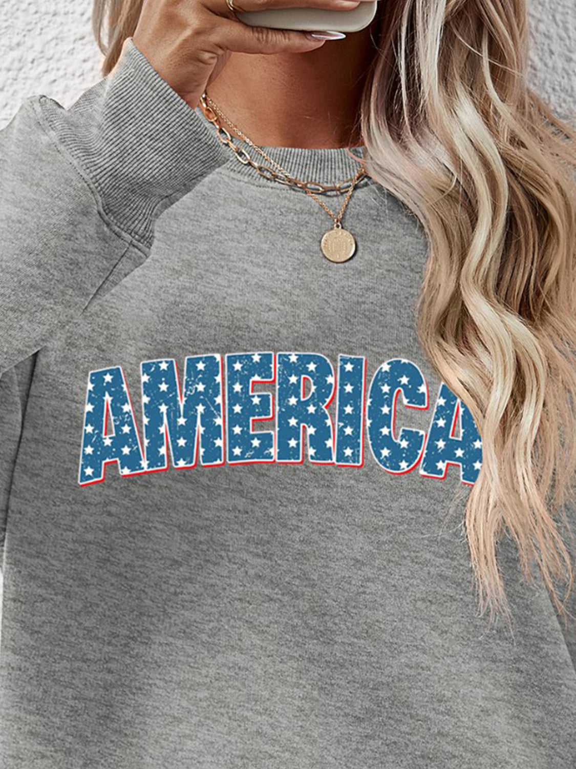 AMERICA Dropped Shoulder Sweatshirt